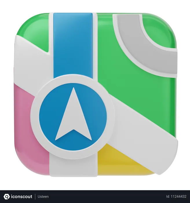 Free Maps Ios Logo 3D Icon