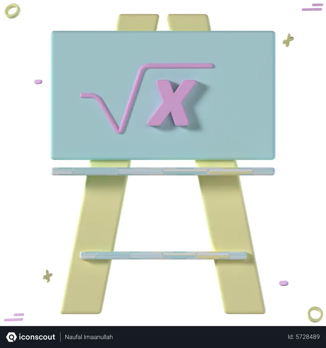Free Mathematical Board  3D Icon