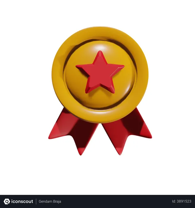 Free Médaille d'or  3D Icon