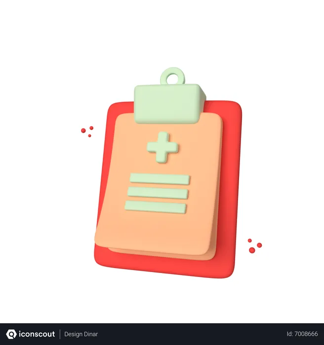 Free Medical Report  3D Icon