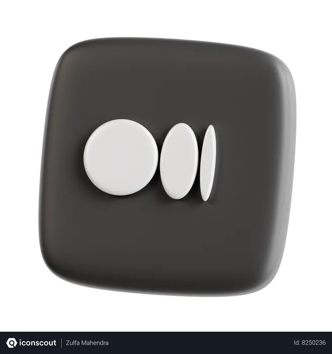 Free Medium Logo 3D Icon