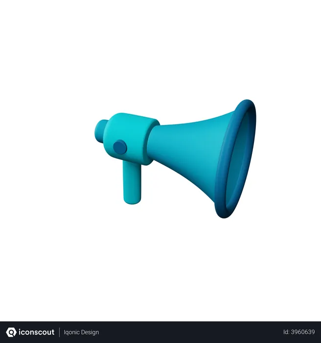 Free Megaphone  3D Illustration