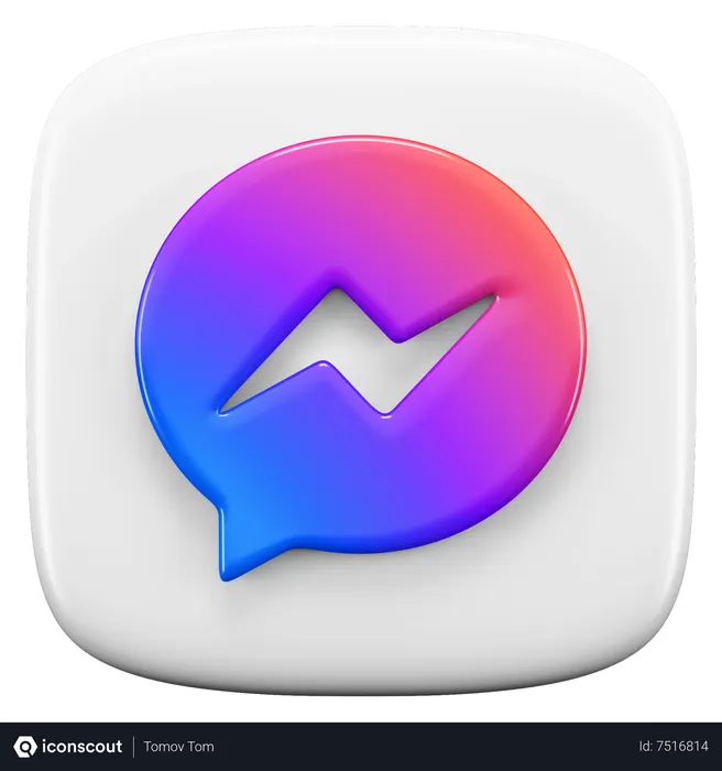 Free Messager Logo 3D Icon