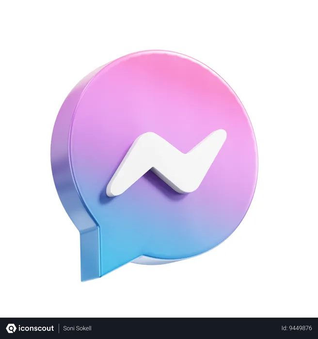 Free Messenger Logo 3D Icon