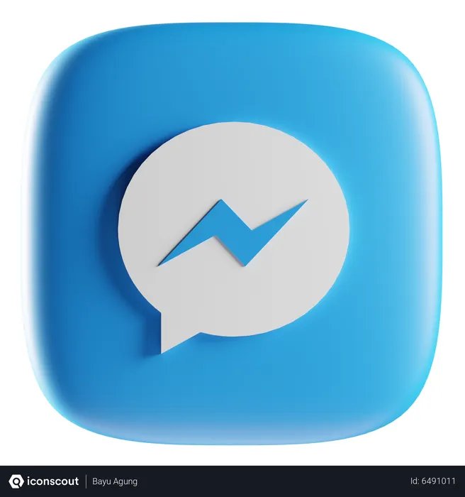 Free Messenger Logo 3D Icon