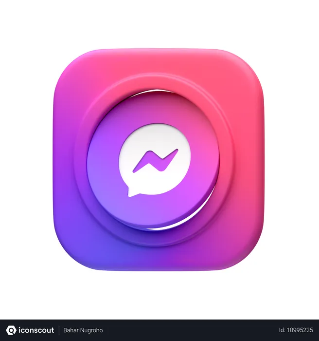 Free Messenger Logo 3D Icon