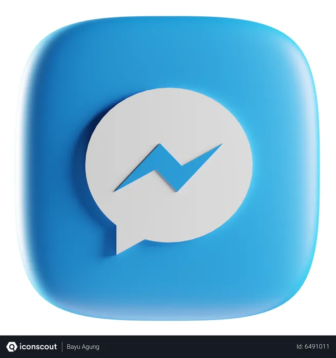 Free Messenger Logo 3D Icon