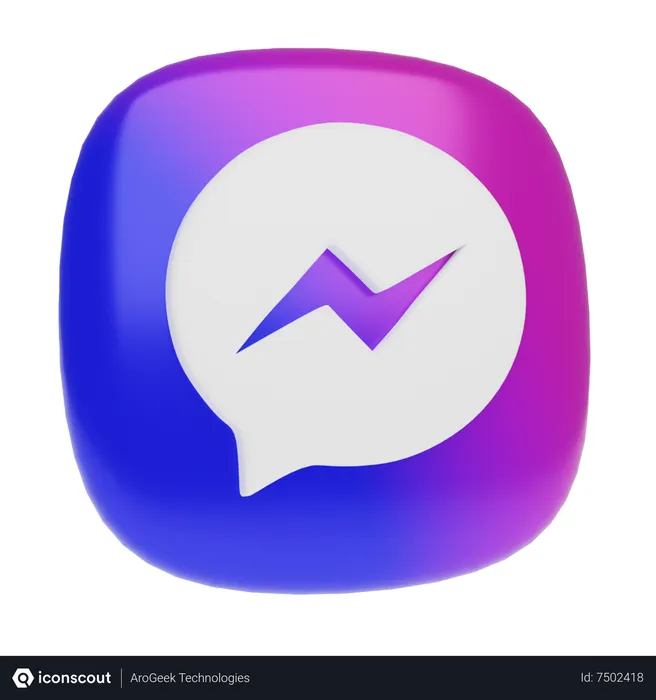 Free Messenger Logo 3D Icon