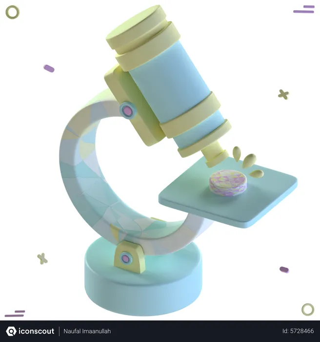 Free Microscope  3D Icon