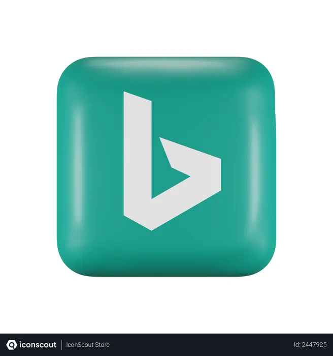 Free Microsoft Bing Logo 3D Illustration