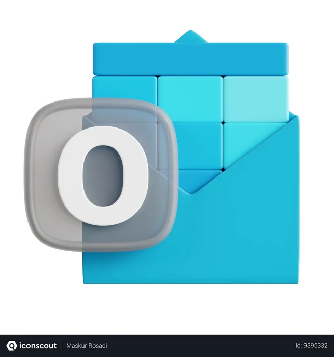 Free Microsoft Outlook  3D Icon