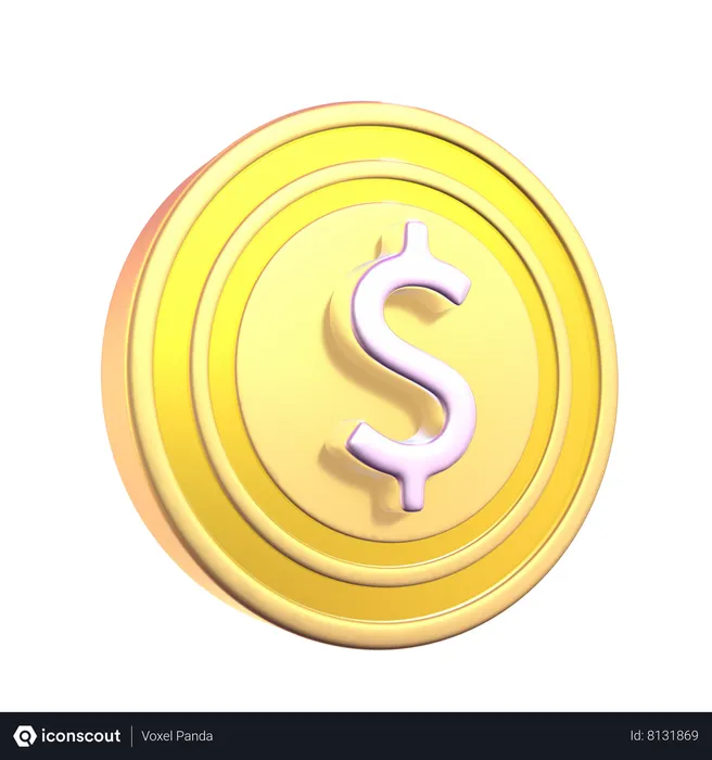 Free Moeda de dólar  3D Icon