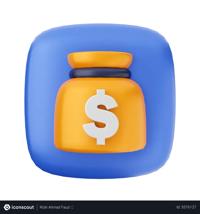 Free Money Bag  3D Icon