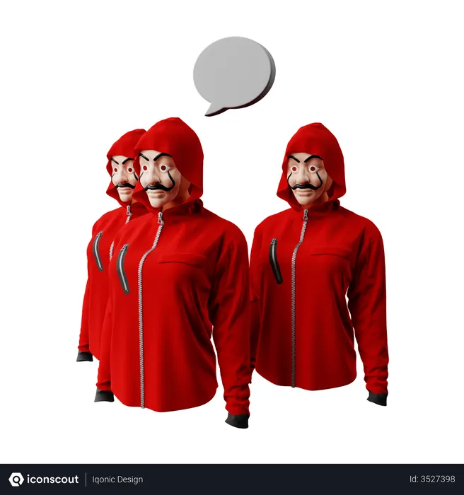Free Money Heist People  3D Icon