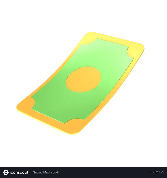 Free Money Note  3D Icon