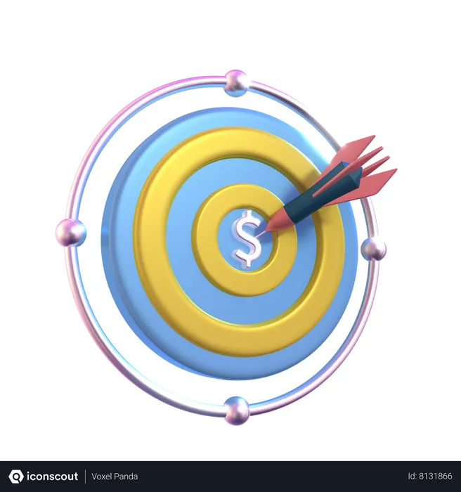 Free Money Target  3D Icon