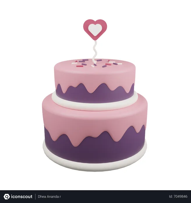 Free Mothers Day Cake  3D Icon