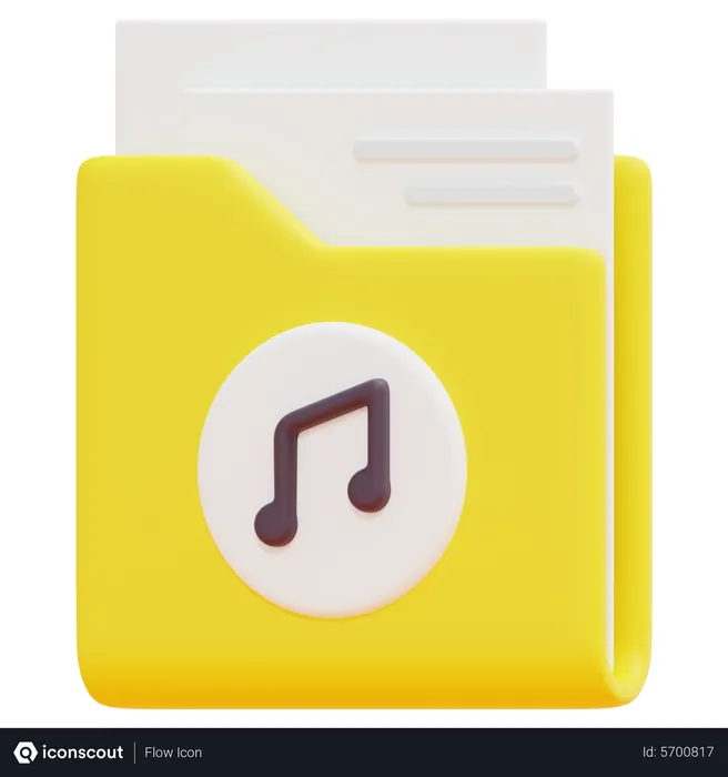 Free Music Folder  3D Icon