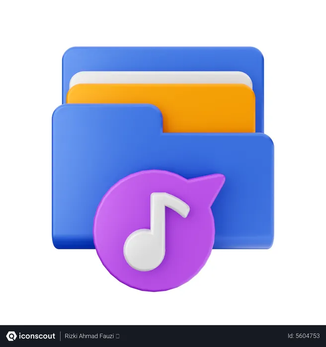 Free Music Folder  3D Icon