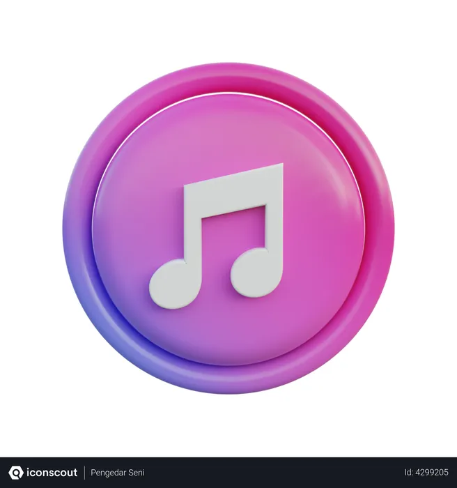 Free Música Logo 3D Icon