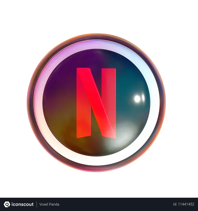 Free Netflix Logo 3D Icon