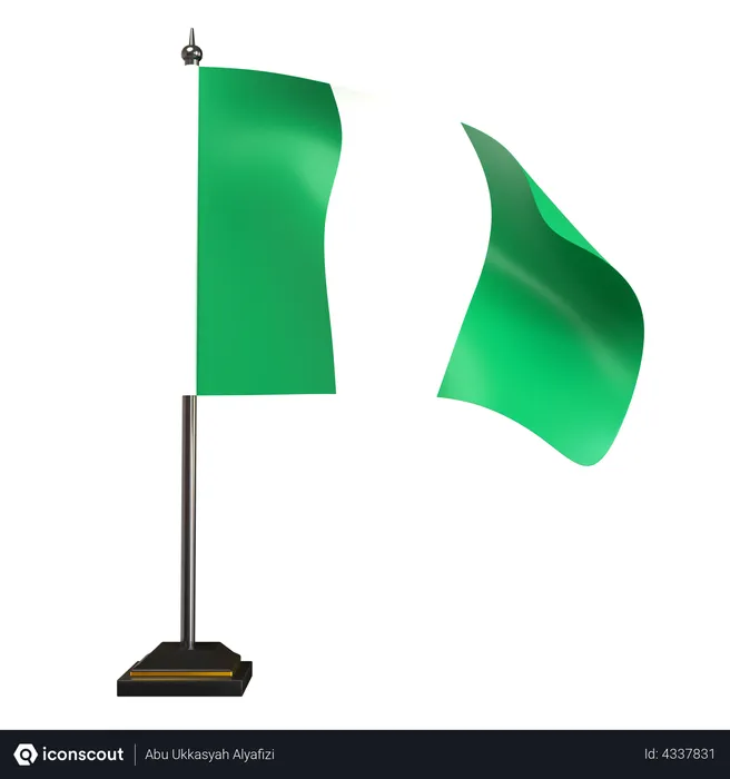 Free Nigerian Flag Flag 3D Flag