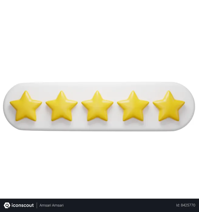 Free Note cinq étoiles  3D Icon