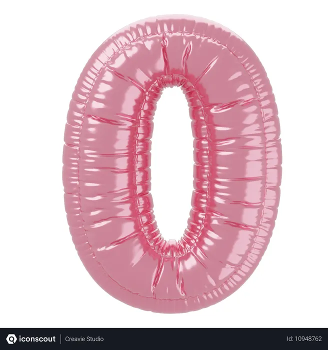 Free Number 0  3D Icon