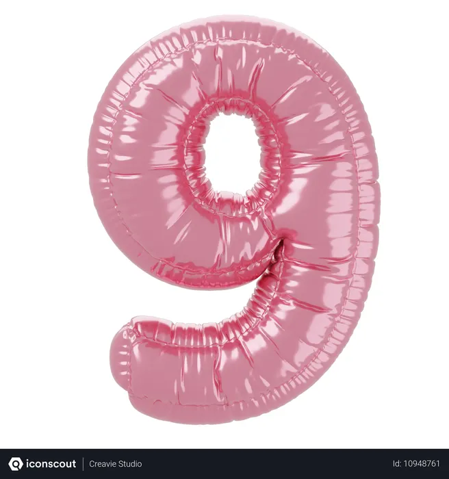 Free Number 9  3D Icon