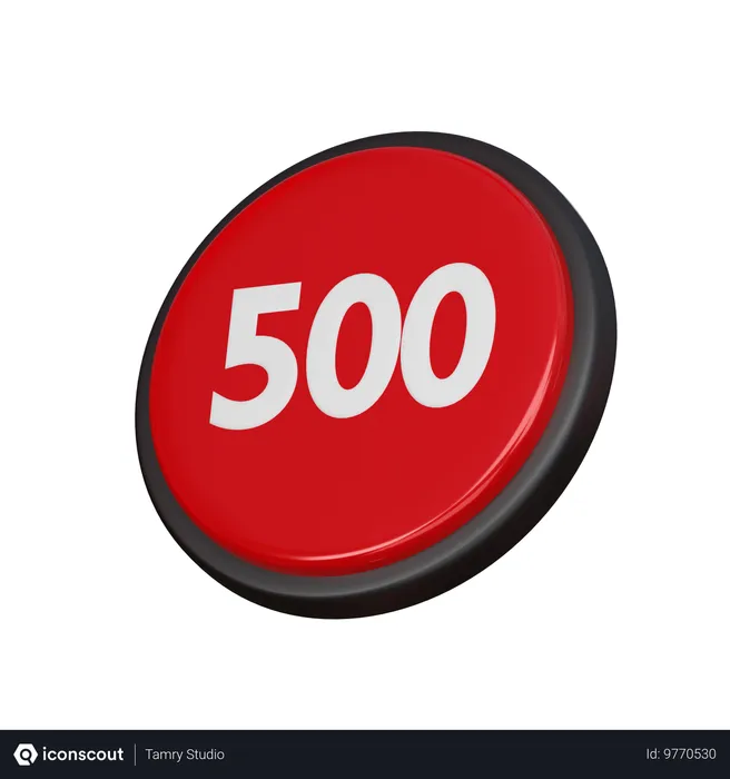 Free Numero 500  3D Icon