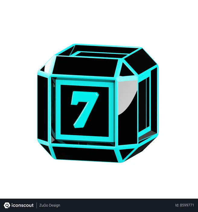 Free Numero 7  3D Icon