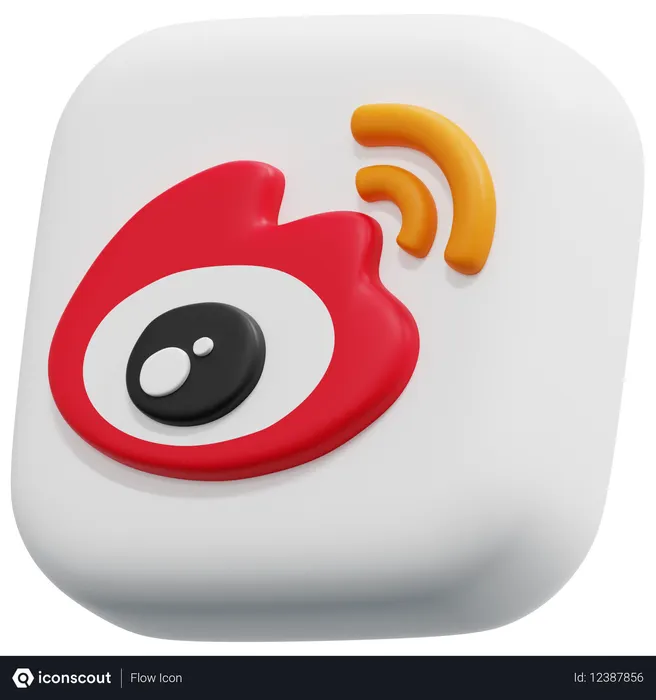 Free O Weibo deles Logo 3D Icon