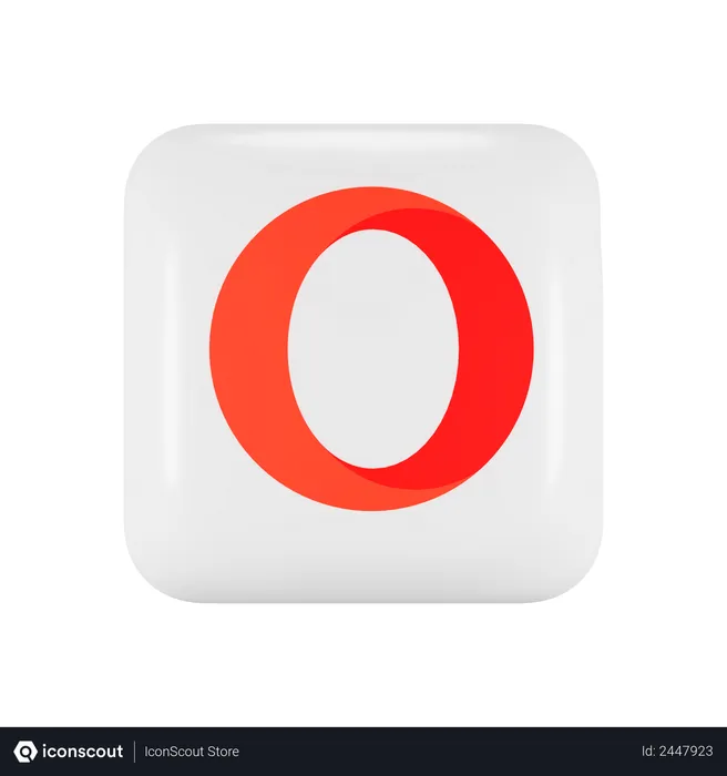Free Opera mini Logo 3D Logo