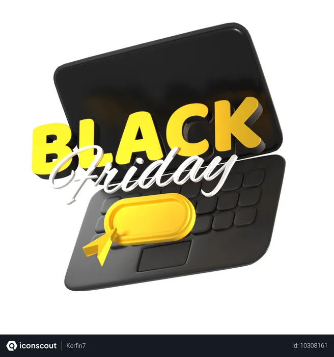 Free Ordinateur portable pour le black friday  3D Icon