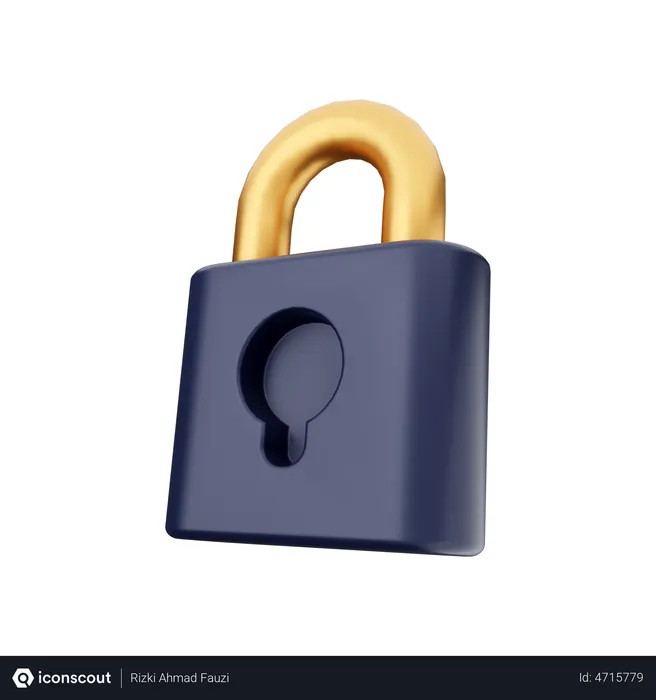 Free Padlock  3D Illustration