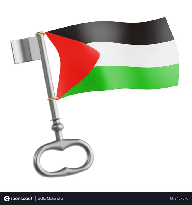 Free Palestinian Key  3D Icon