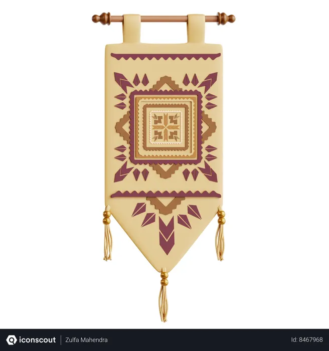 Free Palestinian Pattern  3D Icon