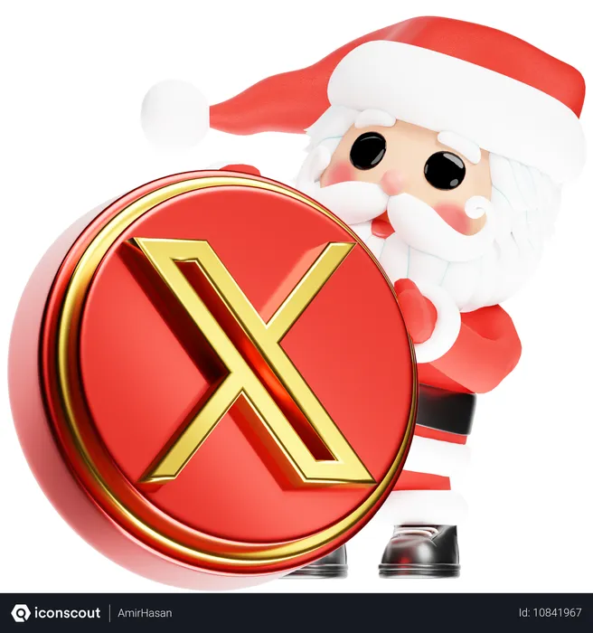 Free Papai Noel Calus com Twitter de Natal Logo 3D Icon