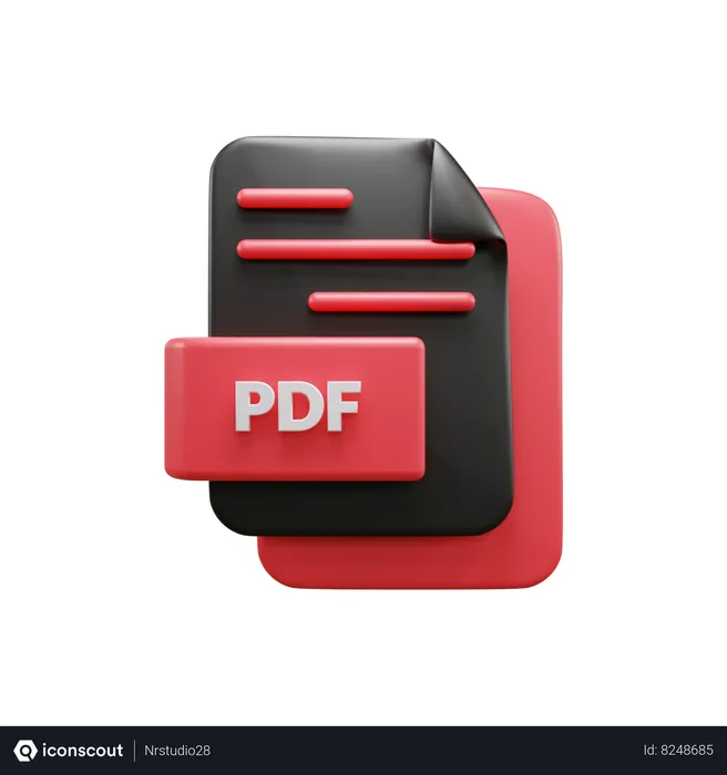 Free Pdf File 3D Icon - Free Download Files & Folders 3D Icons | IconScout