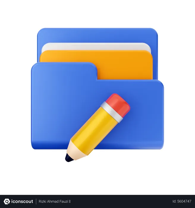 Free Pencil Folder  3D Icon