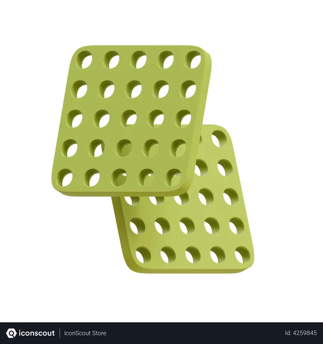 Free Perforated Cracker  3D Icon