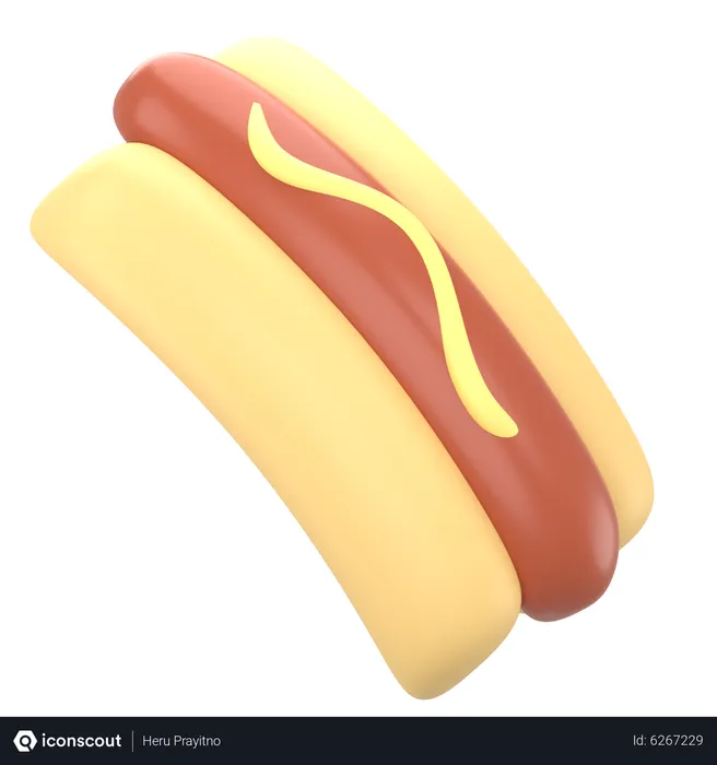 Free Hot dog  3D Icon