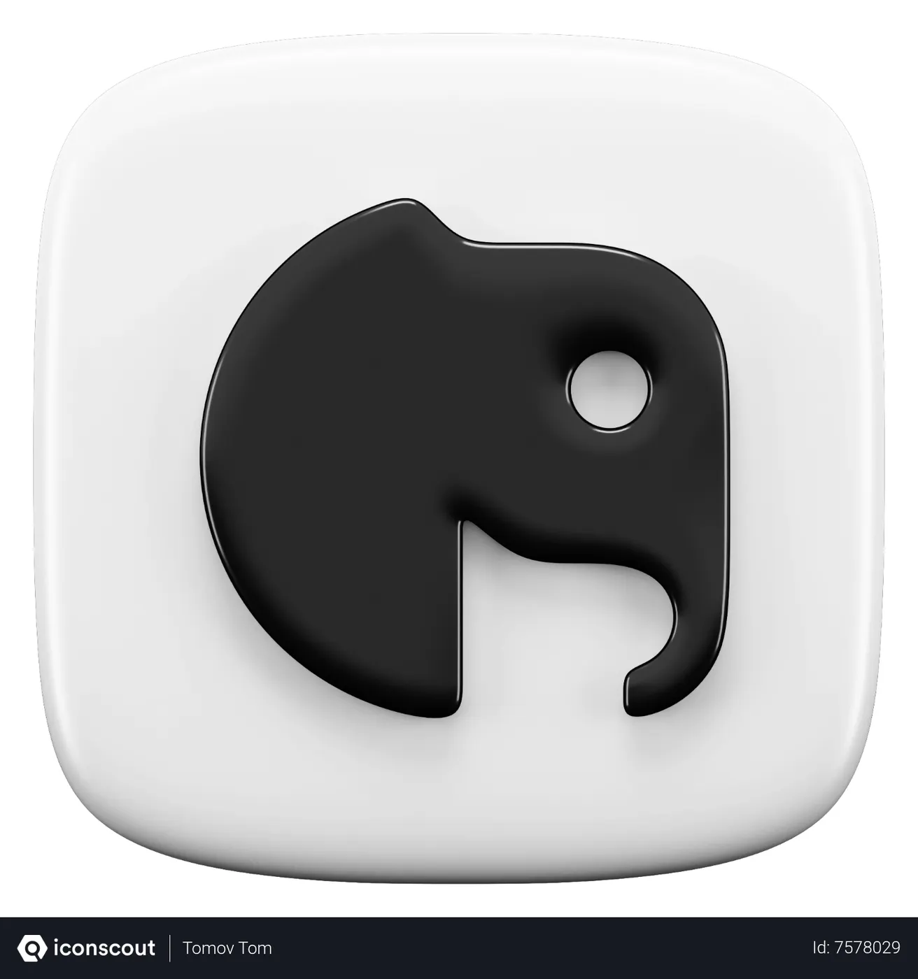 Free Php elephant Logo 3D Icon download in PNG, OBJ or Blend format
