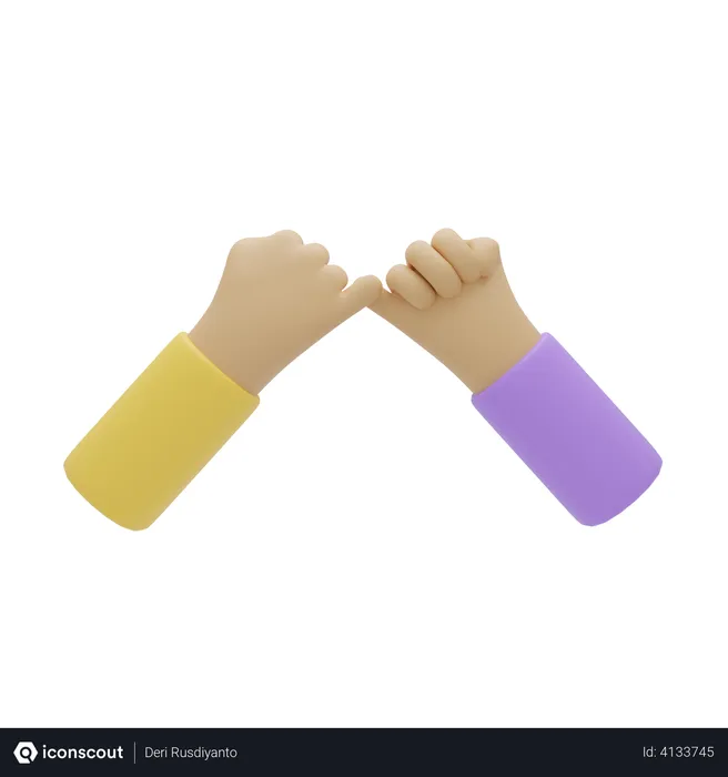 Free Pinky Promise Gesture  3D Illustration