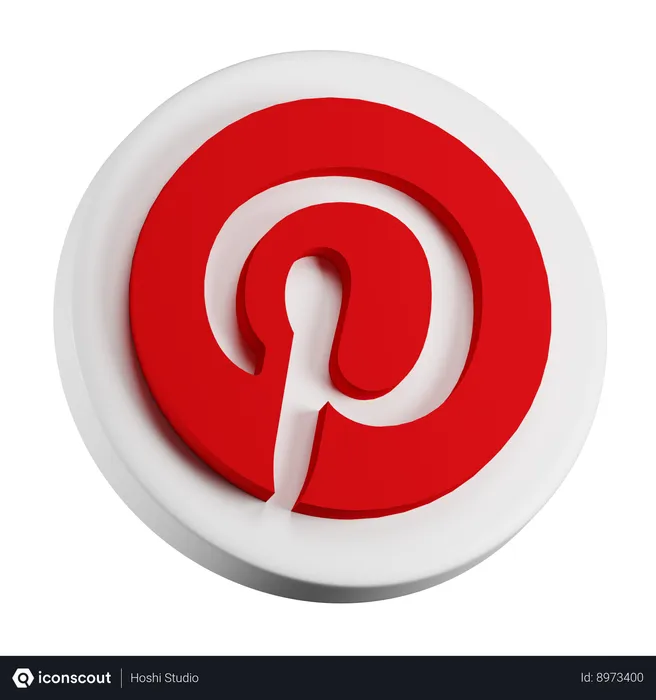 Free Pinterest Logo 3D Icon