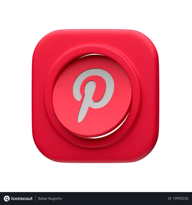 Free Pinterest Logo 3D Icon