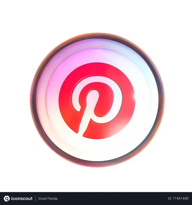 Free Pinterest Logo 3D Icon