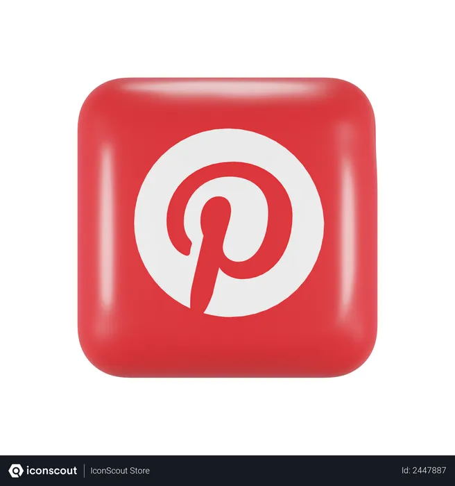 Free Pinterest Logo 3D Logo