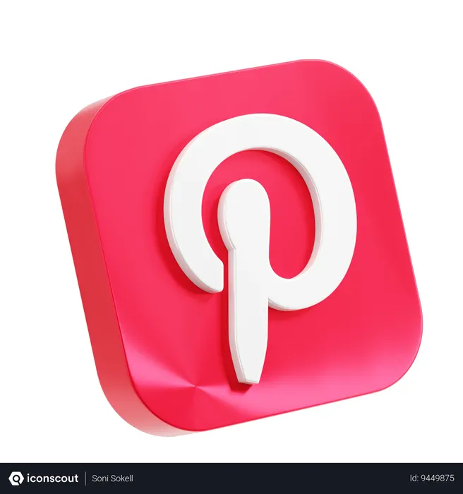 Free Pinterest Logo 3D Icon