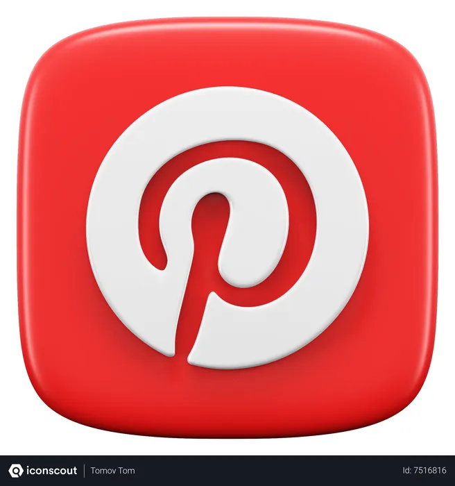 Free Pinterest Logo 3D Icon